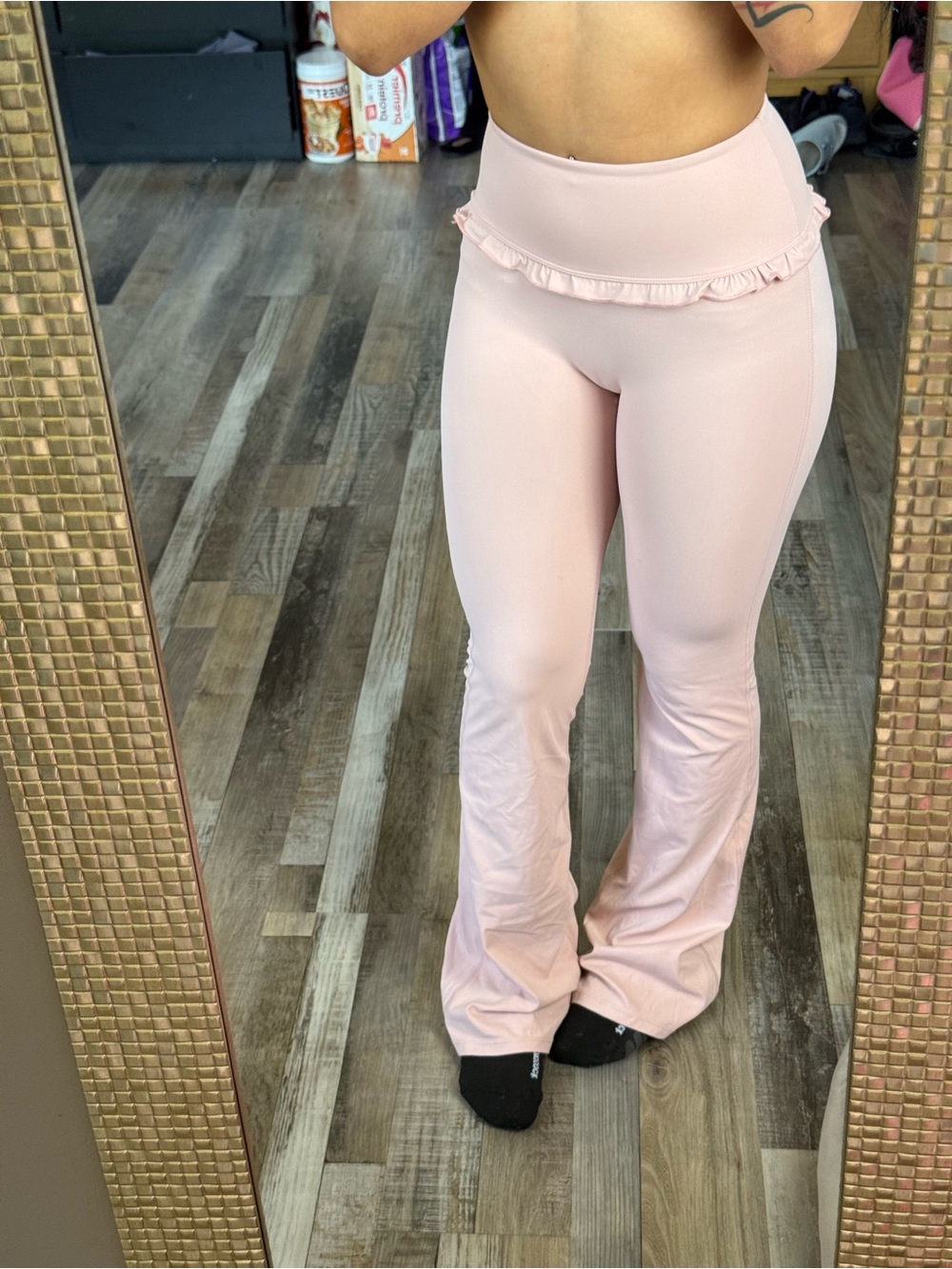 Baby pink ballet leggings